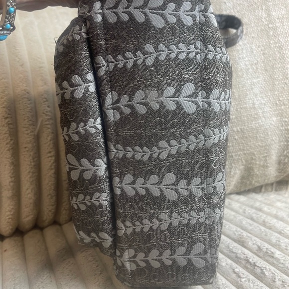 Maruca Patterned Gray Tote Bag with Front Pocket - Women's Everyday Carry - Picture 3 of 8